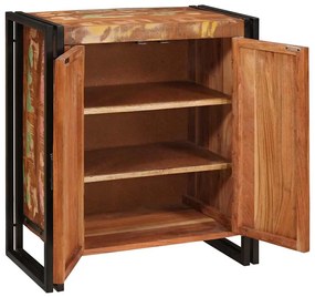 vidaXL Κομοδίνο Πολύχρωμο 38 x 33 x 58 εκ. Μασίφ ανακυκλωμένο ξύλο