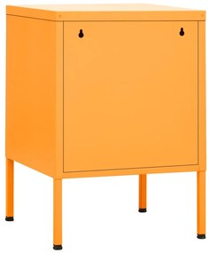 vidaXL Κομοδίνα 2 τεμ. Μουσταρδί 35 x 35 x 51 εκ. Ατσάλινα
