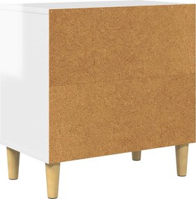 vidaXL Σπίτι Γάτας Λαμπερό Λευκό 51 x 30 x 52 εκ. Επεξεργασμένο Ξύλο