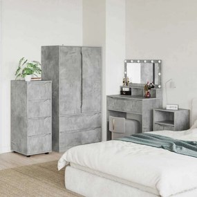 vidaXL Ντουλάπι αποθήκευσης Σκυρόδεμα Γκρι 40 x 48 x 105 εκ