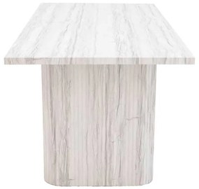 Τραπέζι Loozir pakoworld mdf σε απόχρωση λευκό μαρμάρου 180x90x75εκ