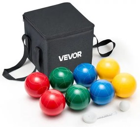 VEVOR Bocce Ball Set Bocce Ball Game Set 107 mm 8 Resin Balls 4 Colors for Beach