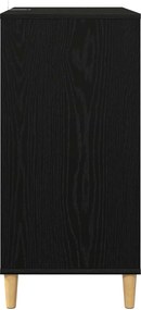vidaXL Βάση πικάπ Μαύρη Δρυς 71 x 39,5 x 83 εκ. Επεξεργασμένο Ξύλο