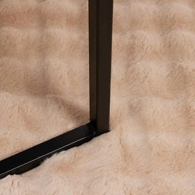 vidaXL Ψεύτικη κουβέρτα από κουνέλι 4 pcs Μπεζ 150 x 220 cm