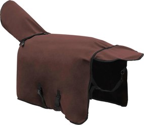 vidaXL Σαμάρι Ίππου Πλήρης Σκούρος Καφέ Πολυεστέρας