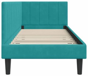 vidaXL Κρεβάτι Γωνίας με κεφαλάρι Τιρκουάζ 80 x 200 cm Βελούδο