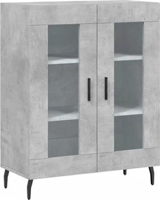 vidaXL Ντουλάπι Γκρι Σκυροδέματος 69,5x34x180 εκ. Επεξεργασμένο Ξύλο