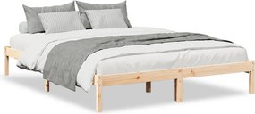 vidaXL Πλαίσιο Κρεβατιού Μακρύ Χωρίς Στρώμα 140x220 εκ Μασίφ Πεύκο