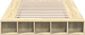 vidaXL Πλαίσιο Κρεβατιού Sonoma Δρυς 120x200 εκ. Επεξεργασμένο Ξύλο