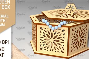 Σετ των 2 Intra απο ξύλο plywood 3mm-4mm πάχος - Διακοσμητικό Ξύλινο Κουτί Δώρου Κοπή Laser Δίασταση 15x15 cm INTRAFABR-97008183