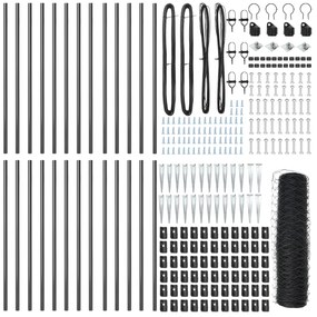 vidaXL Hexagon Fence Γκρι 0.4x50 μ Ατσάλι