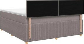 vidaXL Κρεβάτι box spring με στρώμα Taupe 140 x 200 cm Ύφασμα