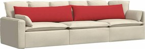 vidaXL Μαξιλάρι Καναπέ 2 pcs Κόκκινο 145 x 40 εκ. ύφασμα