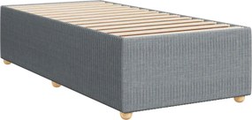 vidaXL Κρεβάτι box spring με στρώμα Ανοιχτό γκρι 100 x 200 cm Ύφασμα