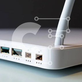 Intra Συλλεκτικό Ξύλινο Παζλ Plywood 4mm - Κοντινό πλάνο σύγχρονης συσκευής με θύρες και κεραία Σε Ξύλινο Κουτί - Διαστάσεις Puzzle: 10x10 cm – 25 κομμάτια