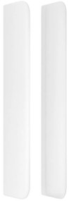 vidaXL Κεφαλάρι με Πτερύγια Λευκό 93x16x118/128 εκ. Συνθ. Δέρμα