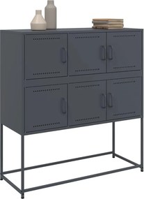 vidaXL Ντουλάπι Ανθρακί 100,5x39x107 εκ. από Ατσάλι