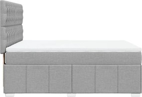 vidaXL Κρεβάτι Boxspring με Στρώμα Αν. Πράσινο 160x200εκ Υφασμάτινο