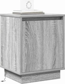 vidaXL Κομοδίνο Γκρι 39 x 34,5 x 50 εκ. Επεξεργασμένο ξύλο