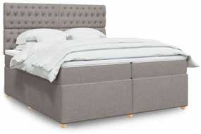 ΚΡΕΒΑΤΙ BOXSPRING ΜΕ ΣΤΡΩΜΑ TAUPE 200X200 ΕΚ. ΥΦΑΣΜΑΤΙΝΟ 3291398