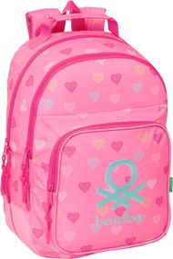 Σχολική Τσάντα Benetton Heart Ροζ 32 x 42 x 15 cm
