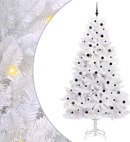 vidaXL Τεχνητό Χριστουγεννιάτικο Δέντρο με Άξονα με βάση Λευκό 270 cm