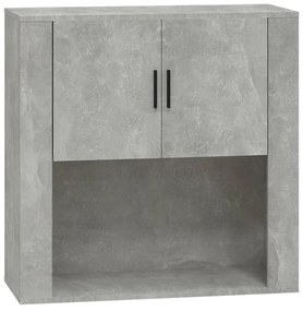 vidaXL Ντουλάπι Τοίχου Γκρι Σκυρ. 80x33x80 εκ. Επεξεργασμένο Ξύλο