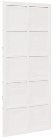 vidaXL Πόρτα αχυρώνα Λευκό 100 x 210 cm Μασίφ ξύλο πεύκου