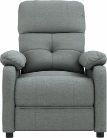 vidaXL Πολυθρόνα Μασάζ Σκούρο Γκρι Υφασμάτινη