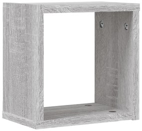 vidaXL Floating Ράφια Γκρι σονομά MDF Μεσαία Επιτοίχια Floating Ράφια