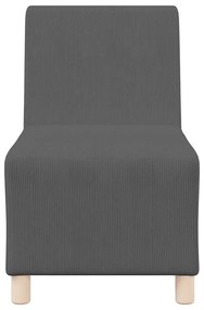 vidaXL Μοναδικός Καναπές χωρίς Χερούλια 3 pcs Σκούρο γκρι