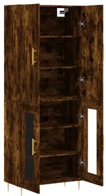vidaXL Ντουλάπι Καπνιστή Δρυς 69,5x34x180 εκ. από Επεξεργασμένο Ξύλο