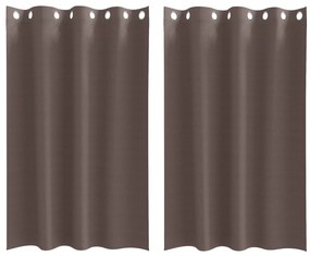 vidaXL Κουρτίνες 2 pcs Σκούρο καφέ Σκούρο καφέ 175 x 140 εκ.