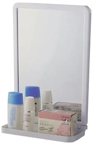 Ορθογώνιος καθρέφτης μπάνιου με ραφάκι Bathlux 30144