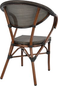 ΠΟΛΥΘΡΟΝΑ ΑΛΟΥΜΙΝΙΟΥ CLAY BAMBOO LOOK ΚΑΦΕ ΜΕ TEXTLINE HM5025 60,5x59x81Υ