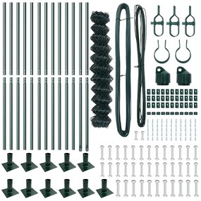 vidaXL Στύλος Περιφράξεων Πράσινο 25 x 1 μ (40 x 40 χιλιοστά πλέγμα)