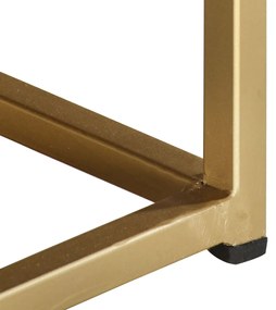 vidaXL Τραπεζάκι Σαλονιού Μαύρο/Χρυσό 90x50x35 εκ. Μασίφ Ξύλο Μάνγκο