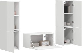 vidaXL Σετ επίπλου τηλεόρασης 5 pcs Λευκό Επεξεργασμένο ξύλο