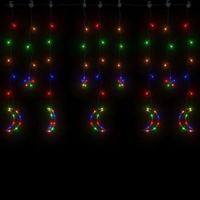 vidaXL Λαμπάκια σε Σχήμα Αστέρι &amp; Φεγγάρι Πολύχρωμα Χειριστ. 138 LED