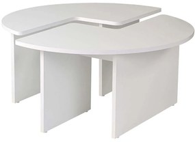 Τραπέζι Σαλονιού Moira 241NRD1405 Φ90x41cm White