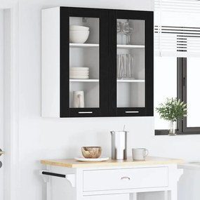 vidaXL Κρεμαστό ντουλάπι Μαύρη Οξυά 40 x 31 x 80 εκ.