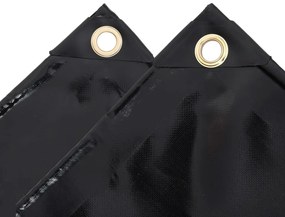 vidaXL Μουσαμάς Μαύρος 650 γρ./μ.² 4 x 4 μ.