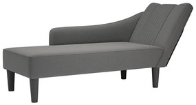 vidaXL Σαλόνι πολυθρόνας με δεξί μπράτσο Ύφασμα Σκούρο Γκρι