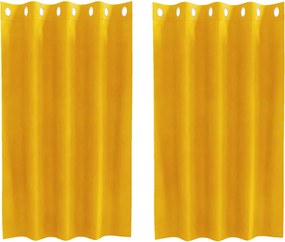 vidaXL Κουρτίνες συσκότισης 2 pcs Χαμομηλί κίτρινο 140 x 140 cm
