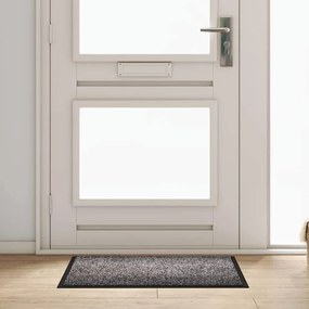 vidaXL Χαλάκι Εξώπορτας Ανοιχτό γκρι 60 x 40 x 1.2 εκ. Ύφασμα τέντι