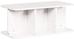 vidaXL Τραπεζάκι σαλονιού Λευκό 80 x 39.5 x 33.5 εκ Μασίφ ξύλο πεύκου