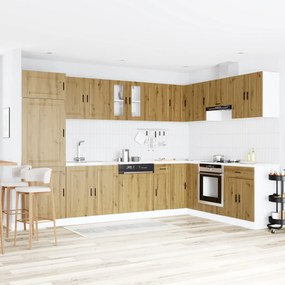 vidaXL Βάση νιπτήρα με αποθήκευση Porto 2 pcs Καφέ 80 x 46 x 84.5 εκ.