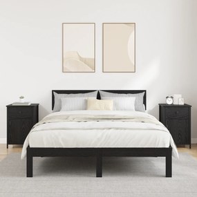vidaXL Κομοδίνα  2 τεμάχια Μαύρης Καρυδιάς 40x42x60 εκ. Επεξεργασμένο ξύλο