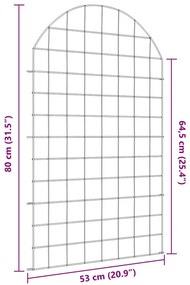 vidaXL Σετ φράχτη για λιμνούλες 8 pcs Πράσινο 50 x 80 cm Ατσάλι