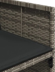 vidaXL Σετ Τραπεζαρίας Κήπου 9 τεμ. Γκρι Συνθ. Ρατάν με Μαξιλάρια